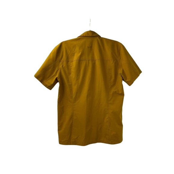 Arc'teryx Men's Size Small Button Up Short Sleeve Shirt Mustard Yellow - Picture 7 of 11